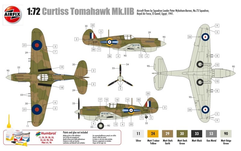 Curtiss p-40b Tomahawk 1 72