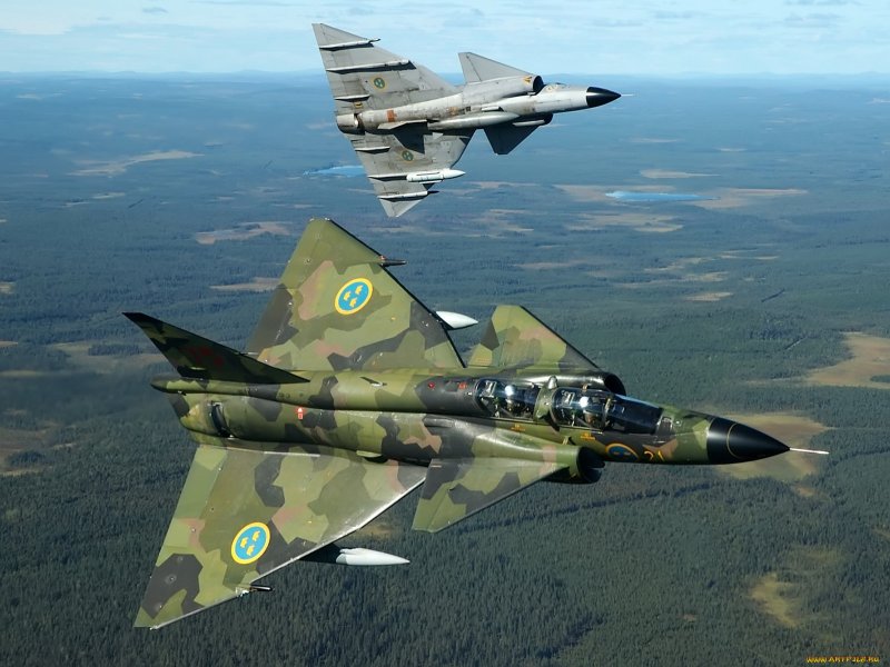 Боевой самолет Сааб 37 Вигген