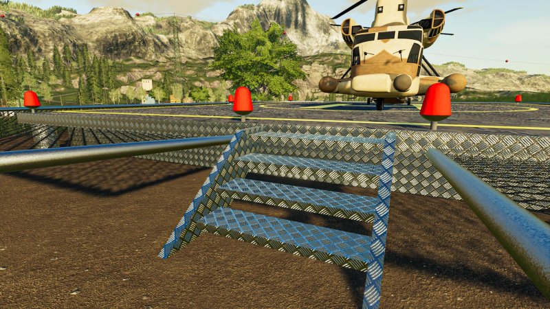 Farming Simulator 19 вертолётная площадка