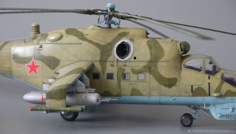 Сборная модель вертолета ми-24 в 1/144