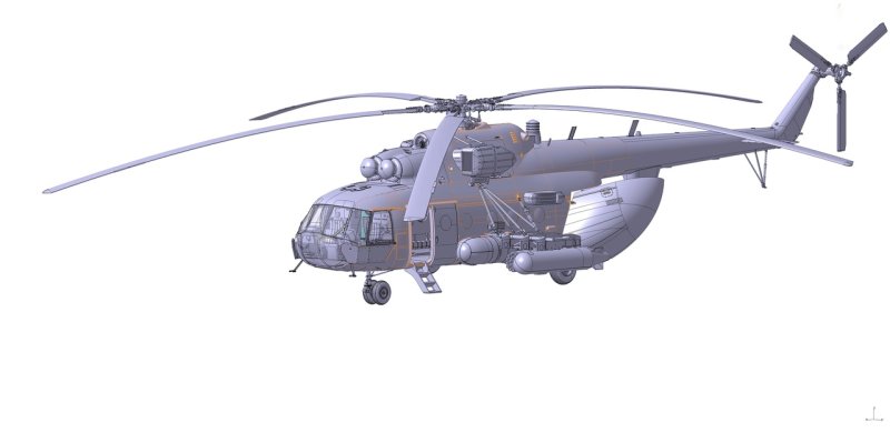 Модель вертолета ми-8 1/48