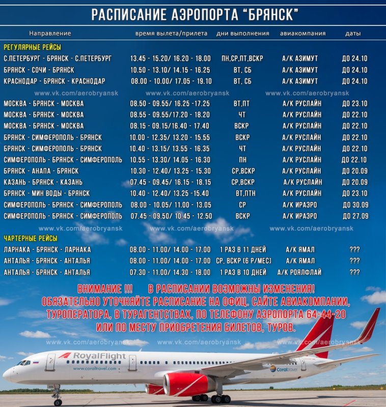 Аэропорт Брянск 2020