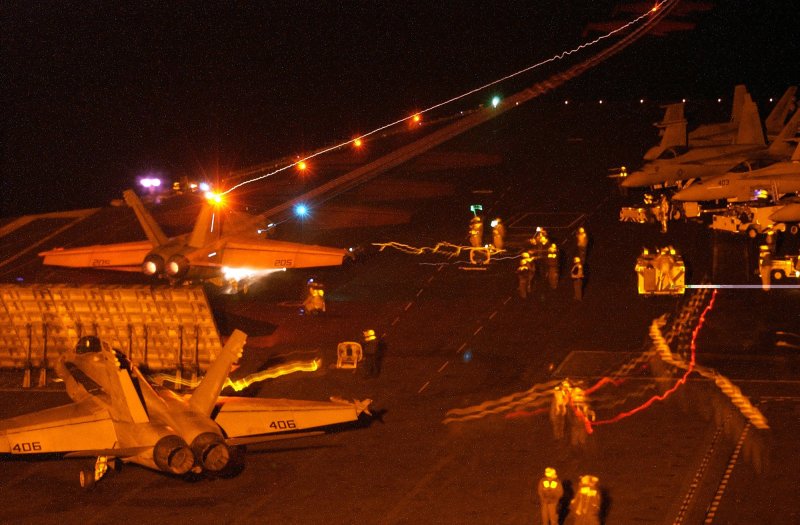 CVN 76 Deck Night Lights