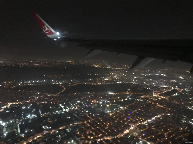 Крыло самолета Туркиш Эйрлайнс