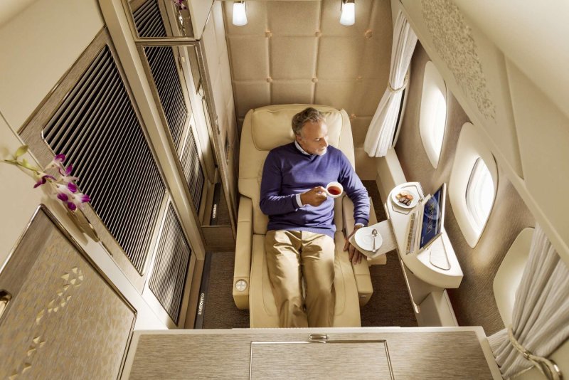 Первый класс Emirates Airlines a380