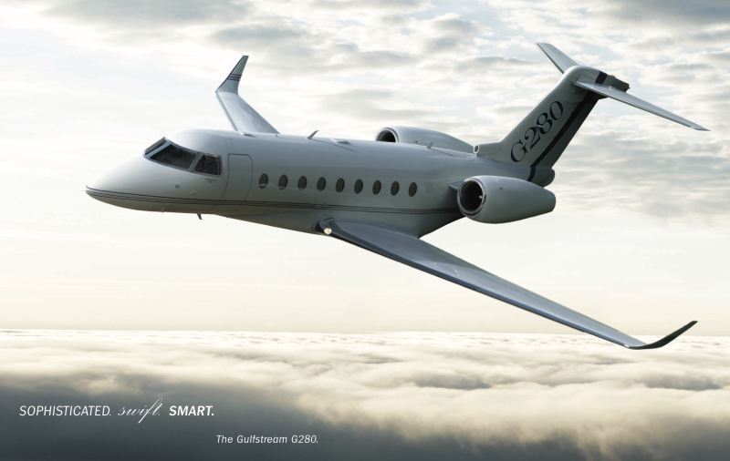Gulfstream Jet g280 стильный