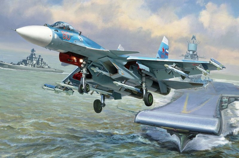 Российский палубный истребитель Су-33