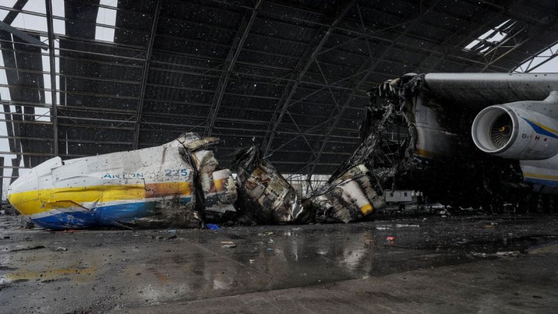 Самолёт АН-225 Мрия уничтожен