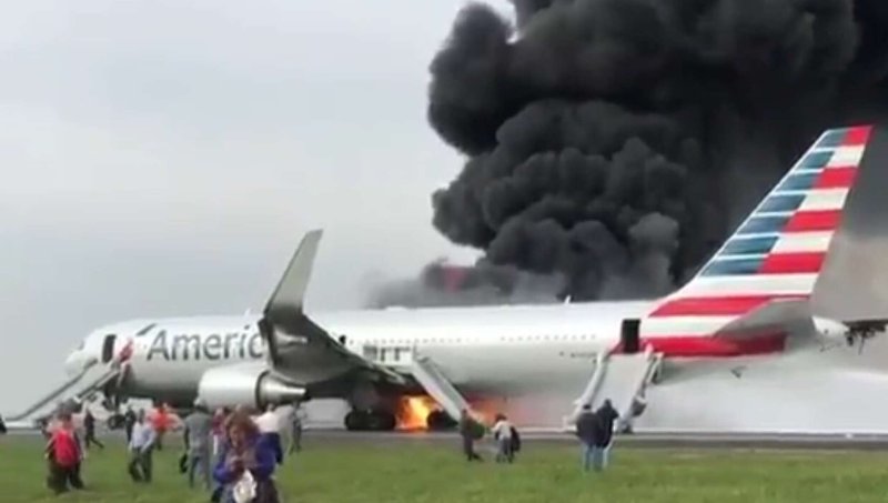 Пожар на борту самолета