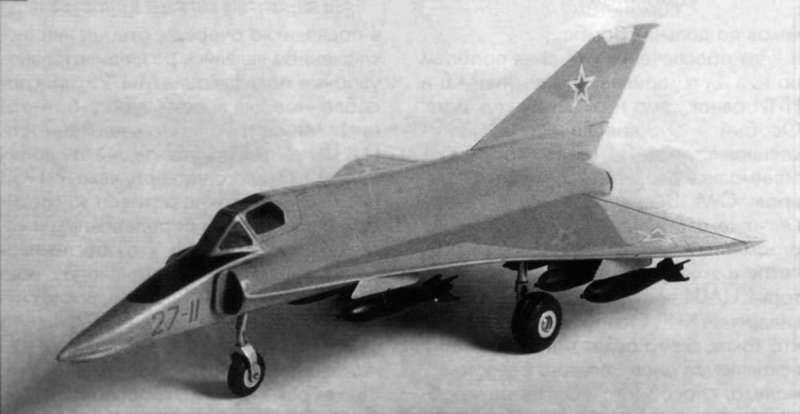 Самолет миг-21 с оживальным крылом