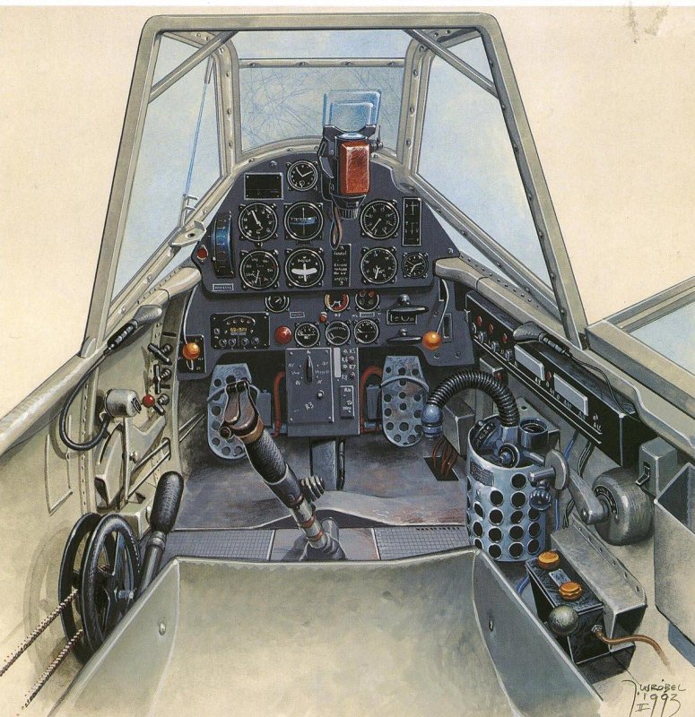 Кабина Мессершмитт bf.109