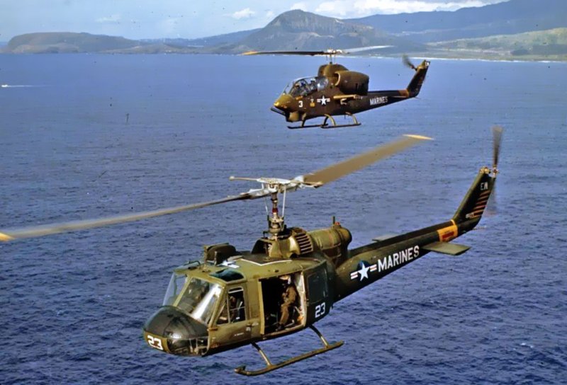 Вертолет uh-1 Хьюи во Вьетнаме