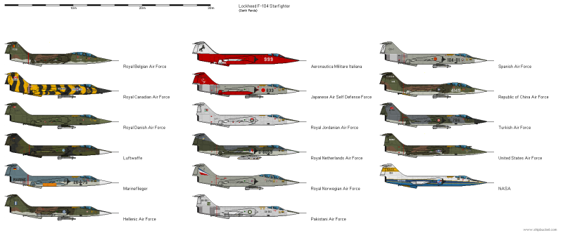Ф-104 Старфайтер окраска