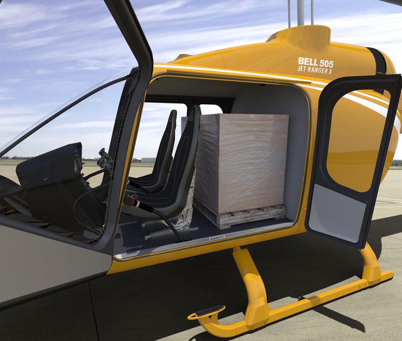 Вертолет Bell 505 Jet Ranger x внутри