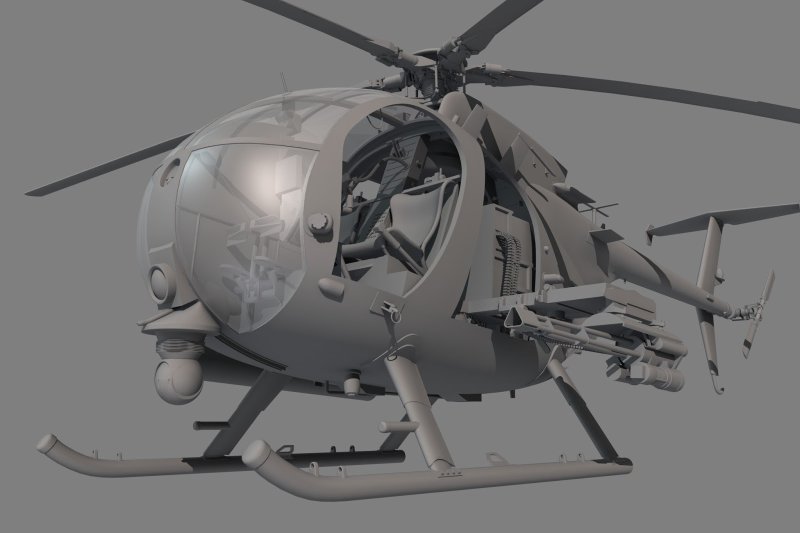 Kh50003 Ah-6j/MH-6j little Bird
