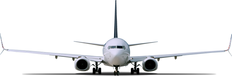 Boeing 737-800 вид спереди