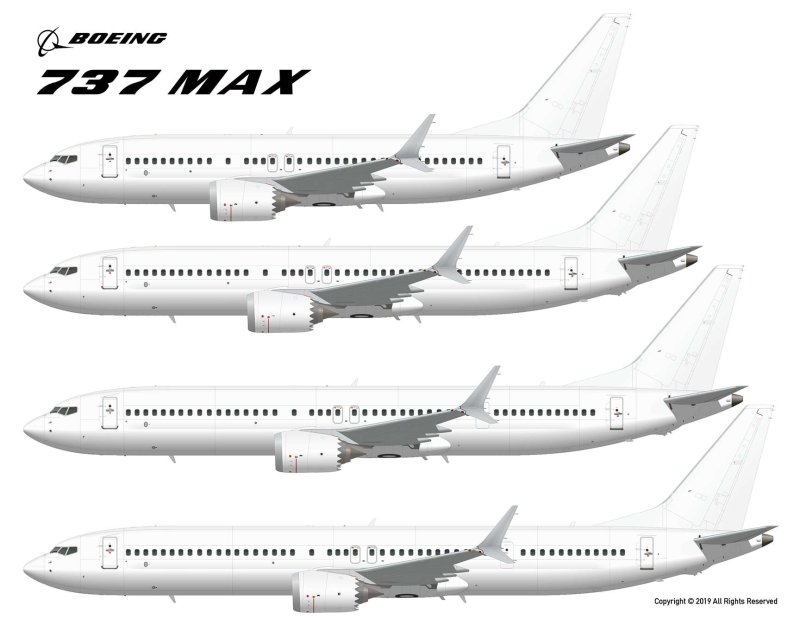 Боинг 737 Макс сбоку