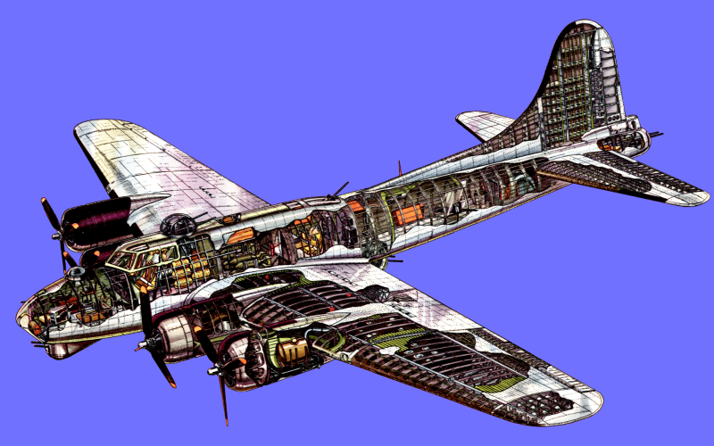 Б-17 бомбардировщик лего
