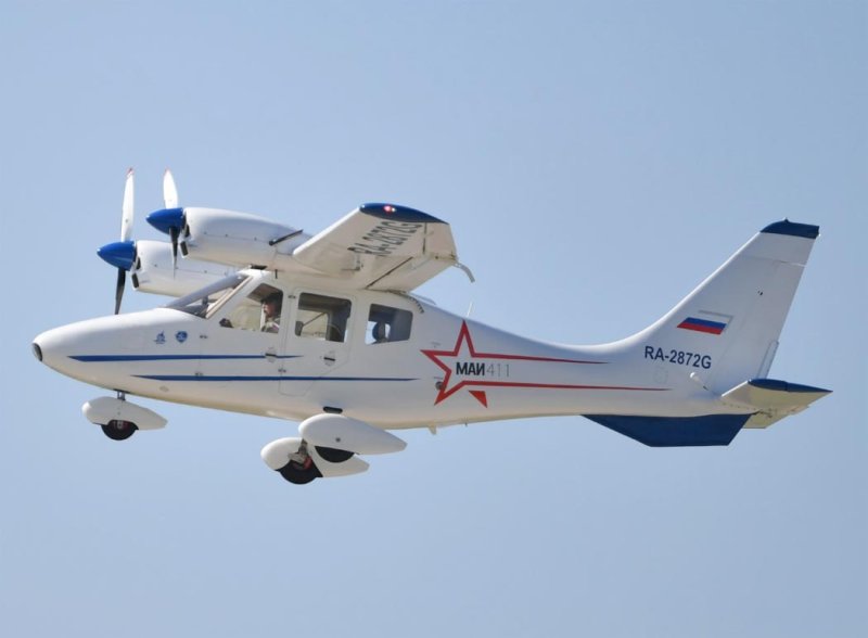 Многоцелевой четырехместный двухдвигательный самолет МАИ-411