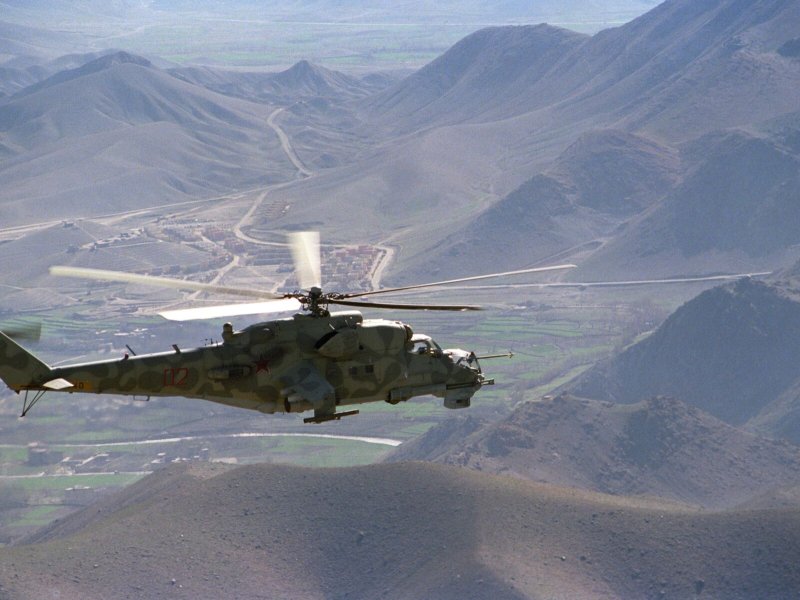Ми-24 вертолёт в Афгане
