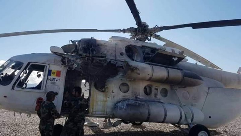 Подбитый вертолет ми-8 в Афганистане