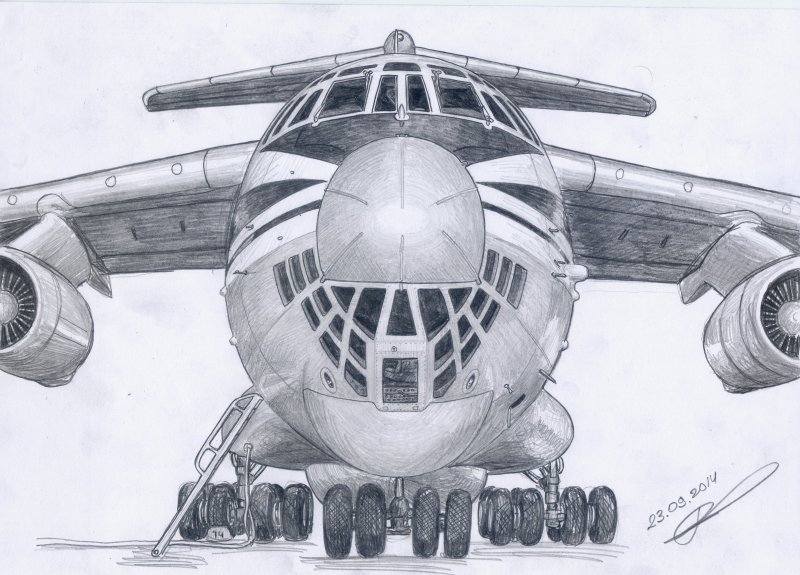 Самолет ил 76 рисунок