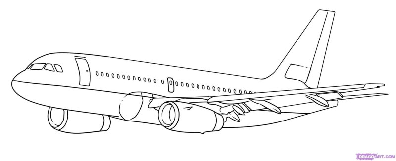 Раскраска самолет Боинг 737 s7