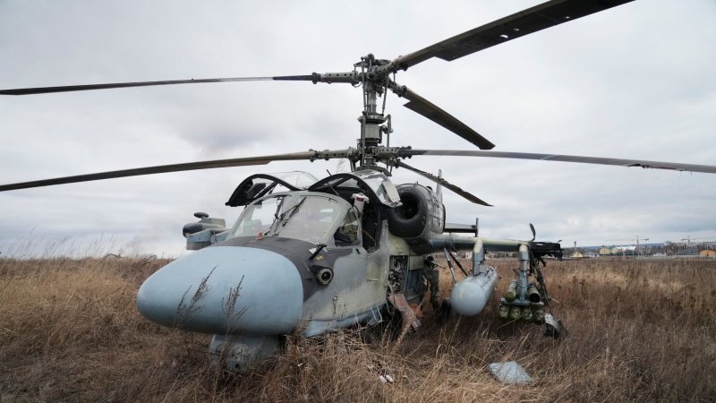 Ка-52 вертолёт подбитый