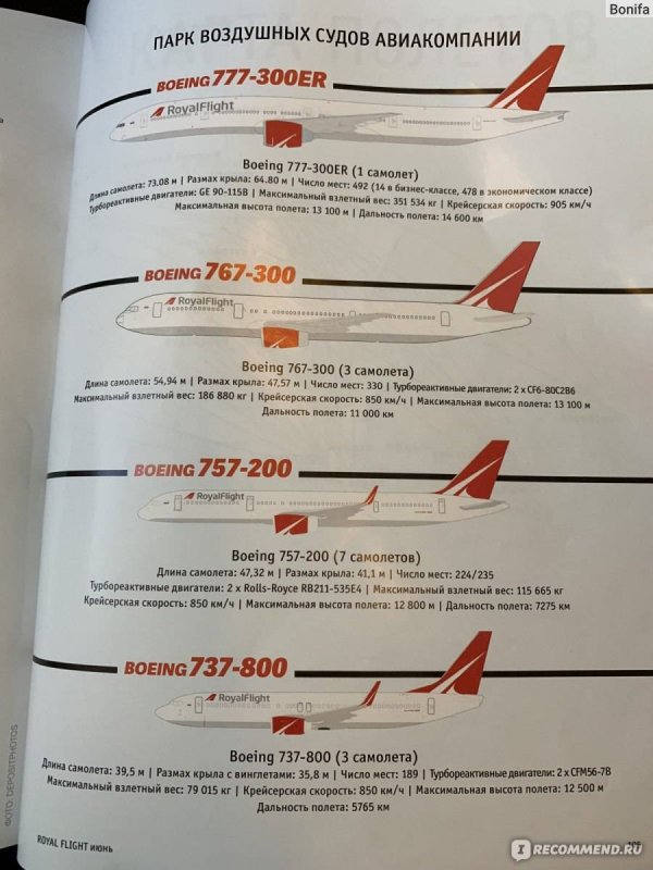 Royal Flight самолеты