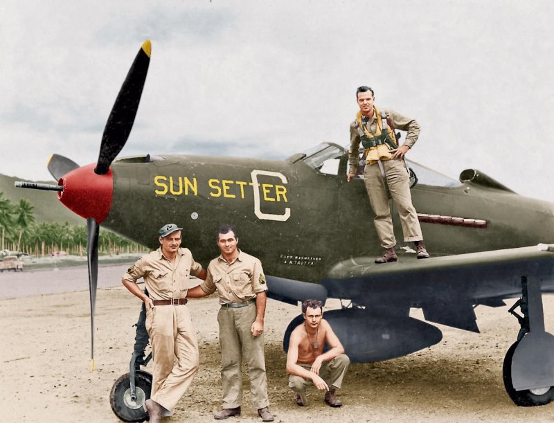1943 P-39 Airacobra Pilots 35th Fighter Squadron New Guinea-Pacific