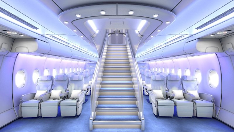 Самолет а380 салон