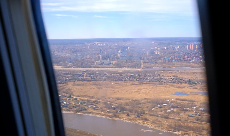 Черкесск с окна с самолета