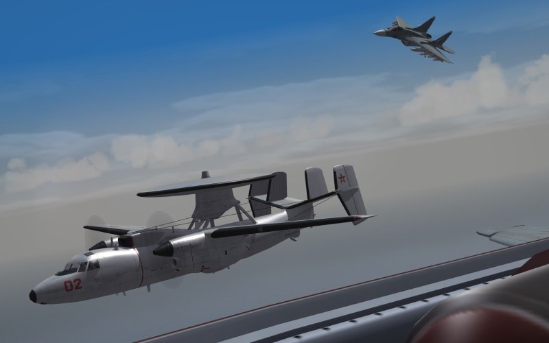 Палубный самолет ДРЛО як-44э