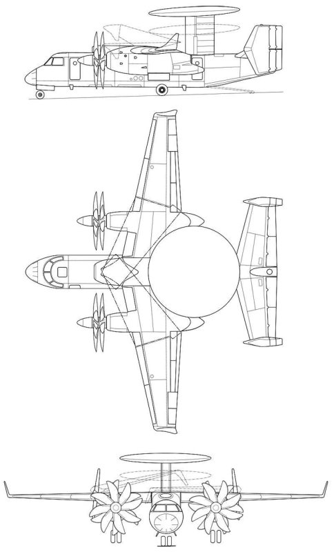 Палубный самолет ДРЛО як-44э