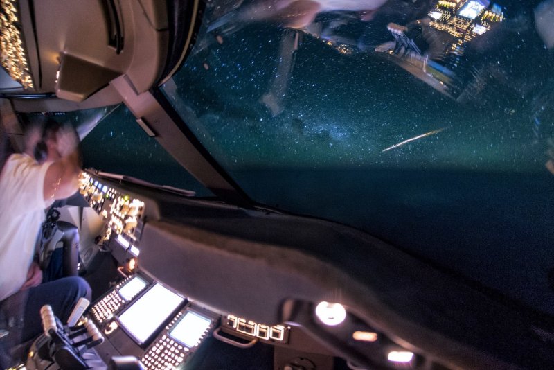 Вид из кабины Боинга 747