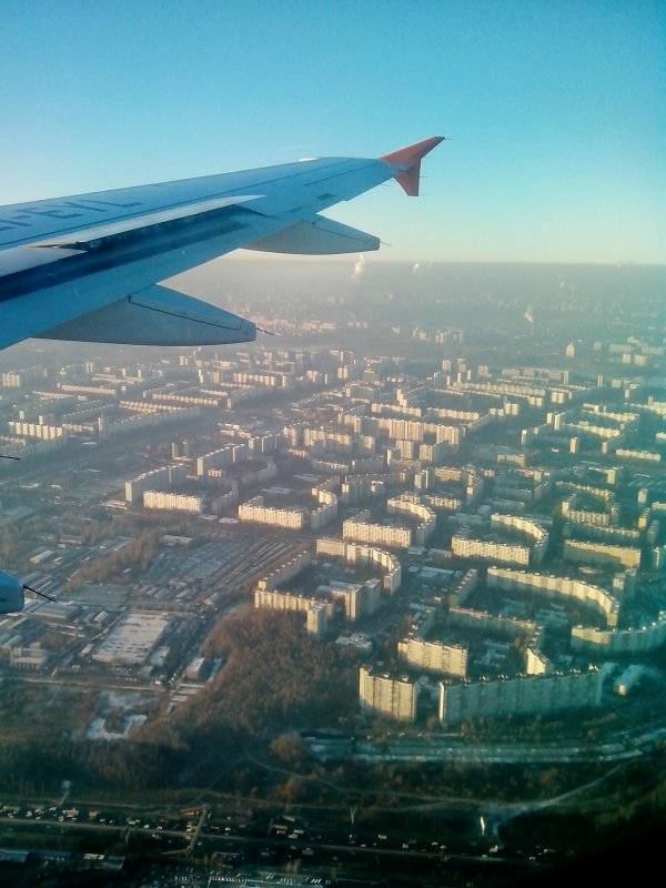 Москва вид с самолета