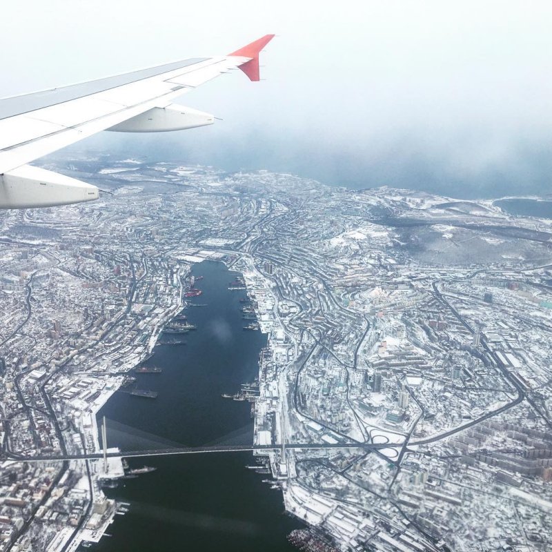 Владивосток вид из самолета