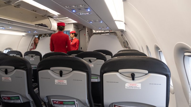 Airbus a321 Nordwind Airlines салон