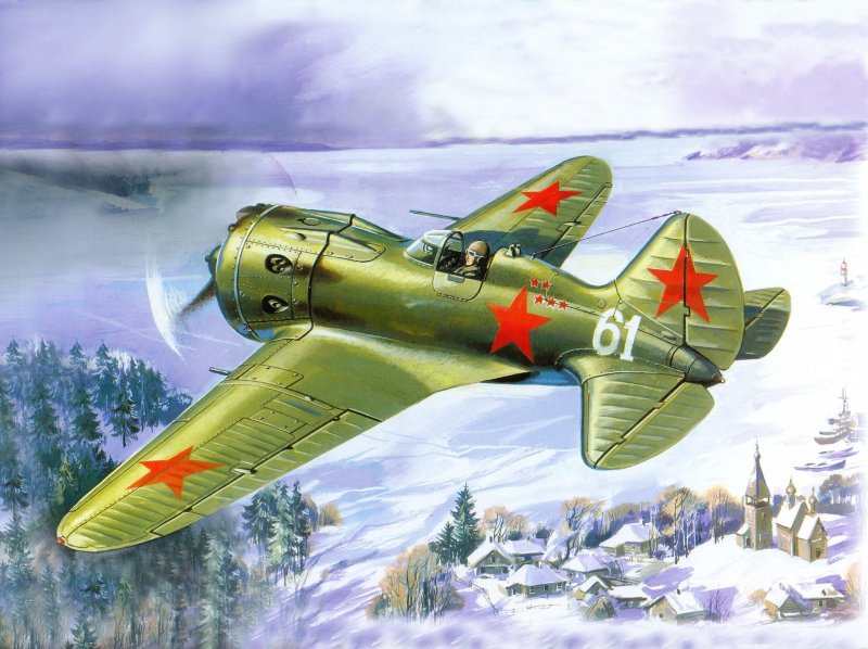 "Советский истребитель и-16 Тип 18 героя СС Василия Голубева" м1:48