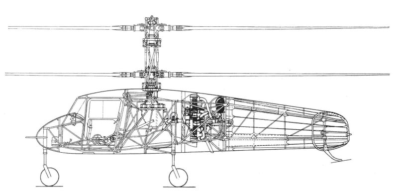 Компоновочная схема вертолета ми-2