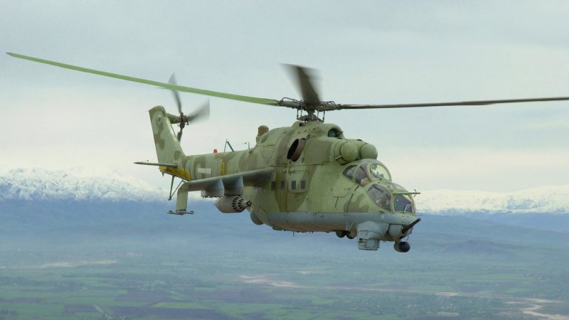 Ми-24 вертолёт в Чечне