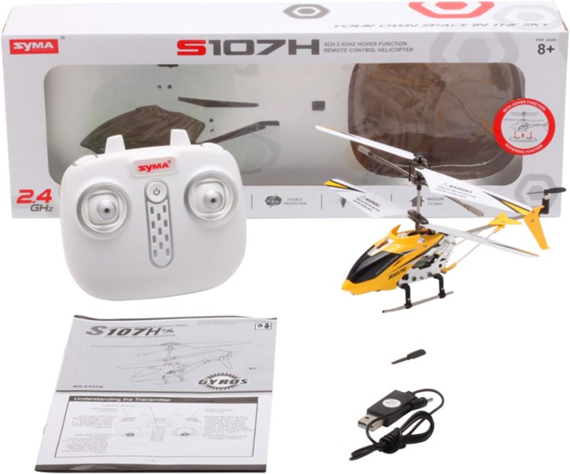 Вертолет Syma s107н с датчиком высоты, пульт 2.4 ГГЦ,арт. S107h