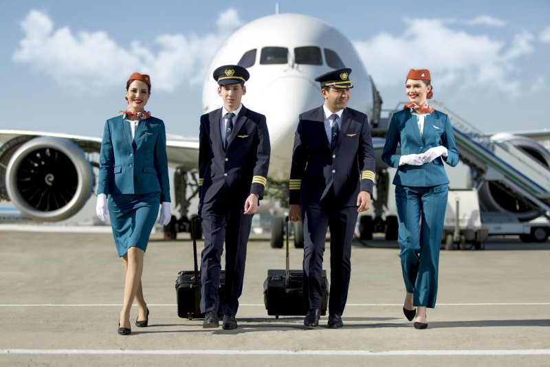Пилоты стюардессы Uzbekistan Airways