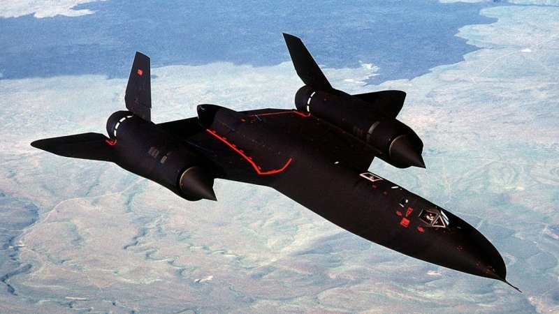 Самолет SR 71 Blackbird черный Дрозд