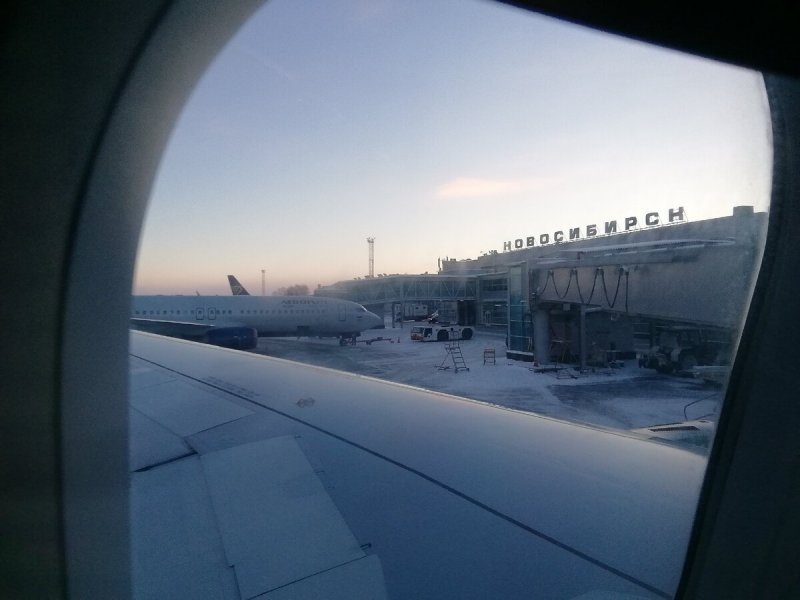 Аэропорт Норильск из иллюминатора