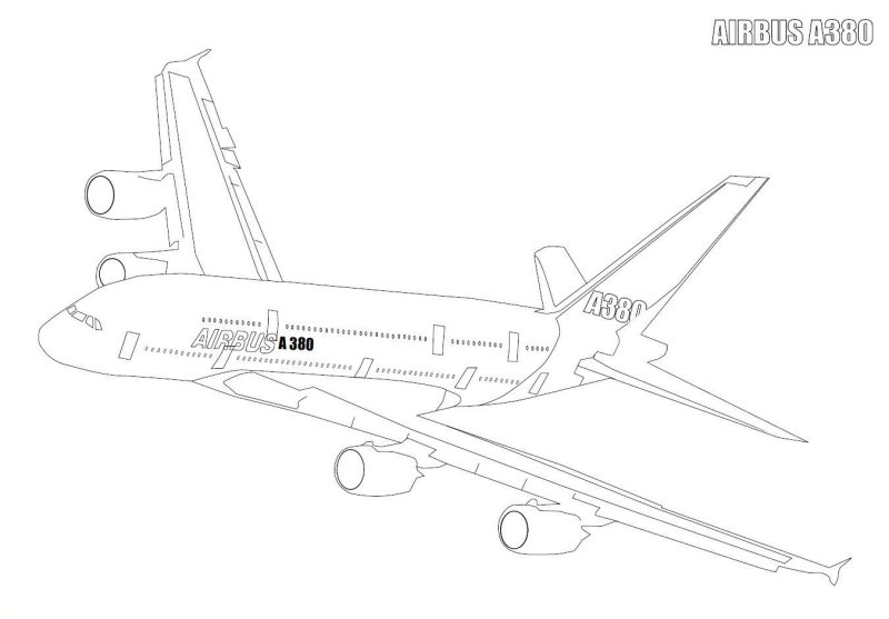 Раскраска самолет Боинг 747