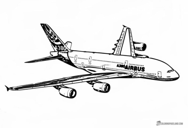 Раскраска самолета Airbus a380