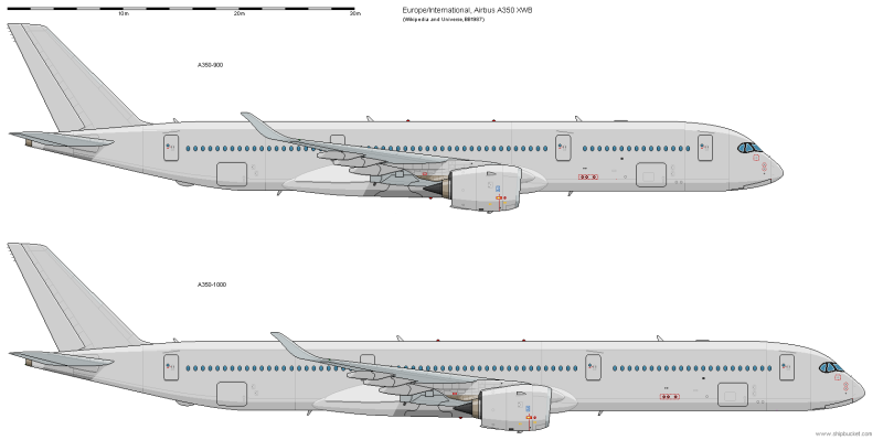 Airbus a350-1000 чертежи