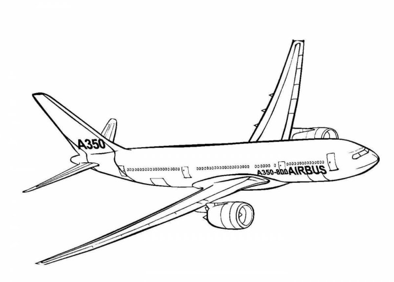 Раскраска Airbus a350