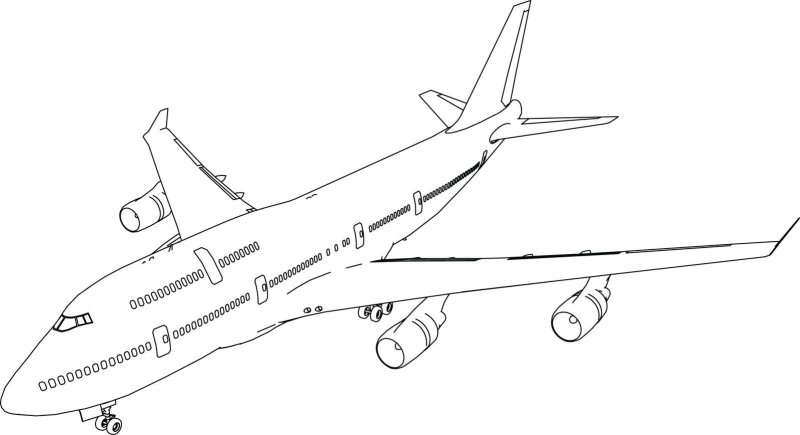 Раскраска самолет Боинг 737